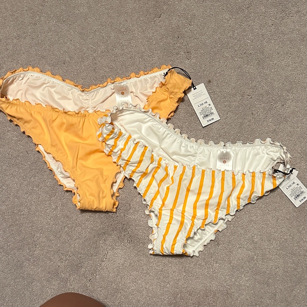 Ruffled Bottoms in orange and orangeand White Stripes